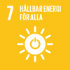 ikon för Globala Målen. Nr 7: Hållbar energi för alla